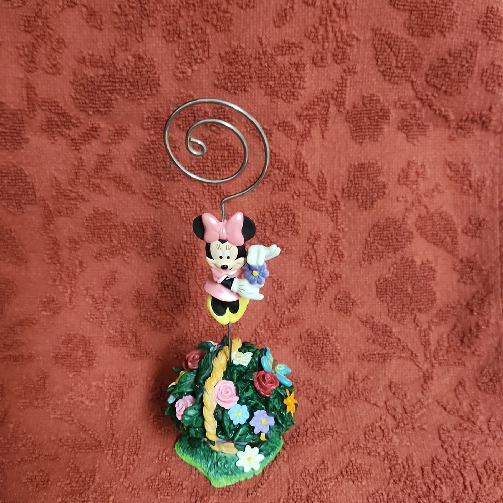 Minnie Mouse Floral Photo/Note Holder - Pink & Multicolor